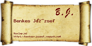 Benkes József névjegykártya