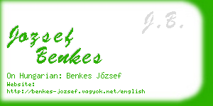 jozsef benkes business card