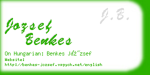jozsef benkes business card